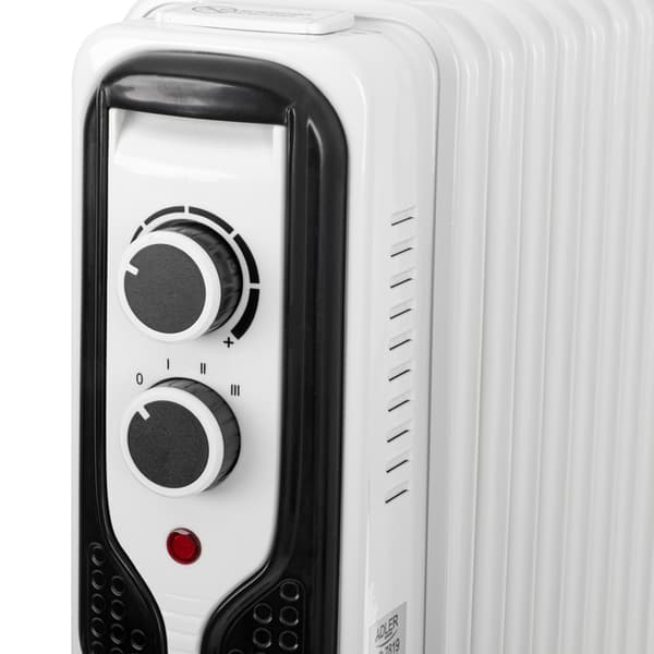 Adler oljeelement 2000W / Oljefylld radiator med termostat / Fl