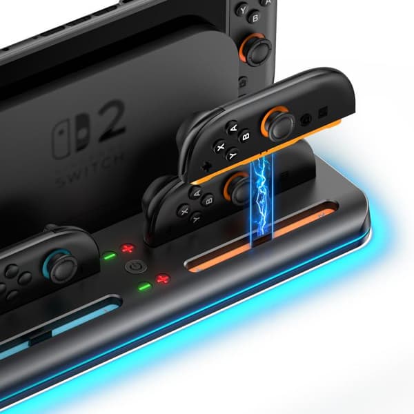 Latausteline RGB-valaistuksella Nintendo Switch 2:lle