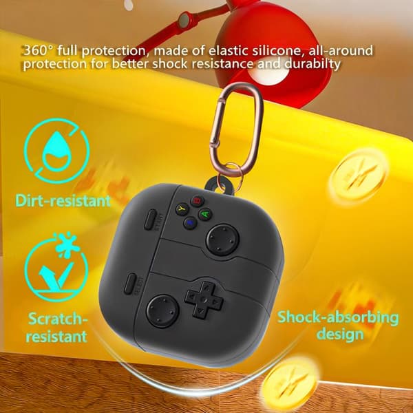Silikonfodral i retrospel-stil för Samsung Galaxy Buds4/4 Pro -