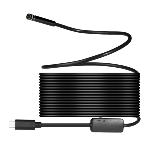 USB Type-C-tarkastuskamera 7 mm:n kennolla ja 10 metrin kaapeli