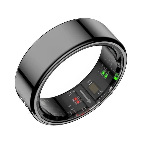 Smart ring strl 9 med sömn- och pulsövervakning - Svart