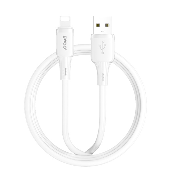 BWOO USB-kaapeli 3A USB-Lightning 1m - Valkoinen