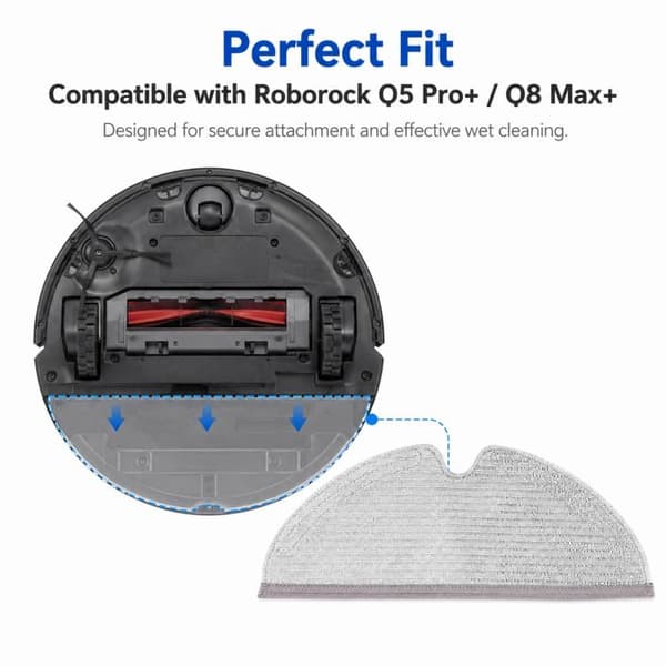Moppduk till Roborock Q5 Pro/Q8 Max robotdammsugare / Mopptrasa