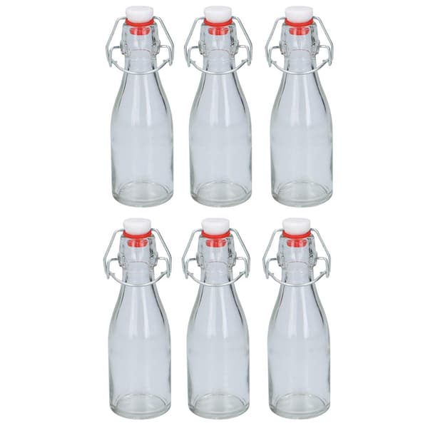 Glasflaskor 150 ml med bygelkork – 6-pack