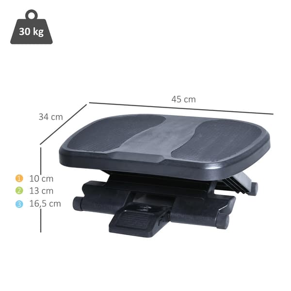 Justerbart fotstöd / skrivbordsfotstöd / ergonomiskt höjd- och
