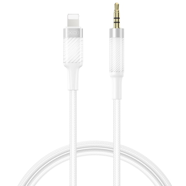 XO Ljudkabel Lightning till 3,5mm 1m - Vit