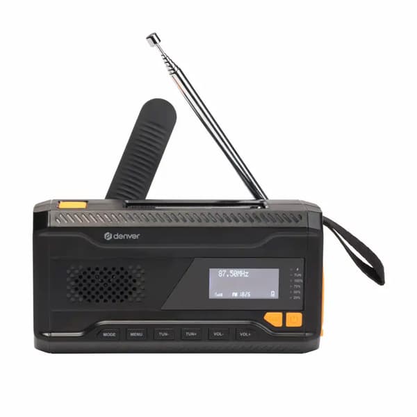 Denver SCD-2033 Håndsvingradio med solcelleopladning / DAB-radi