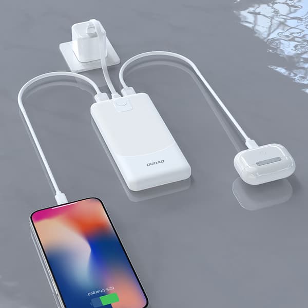 Dudao Tehopankki 2.4A 20000mAh 2xUSB - Valkoinen