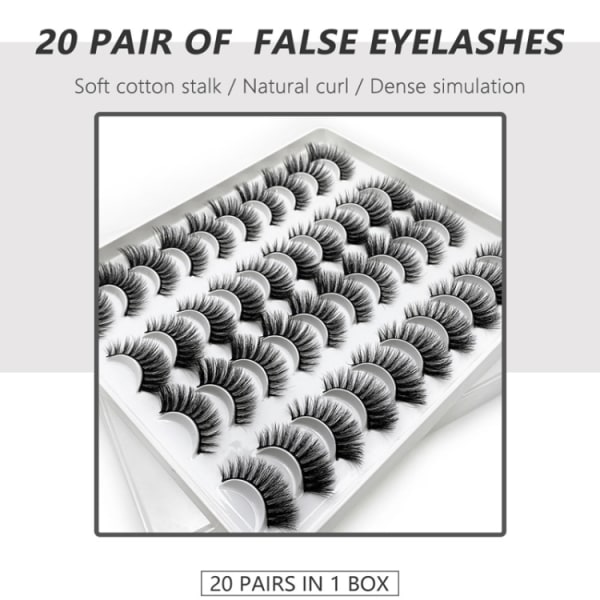 20 par Løse Øjenvipper 10mm