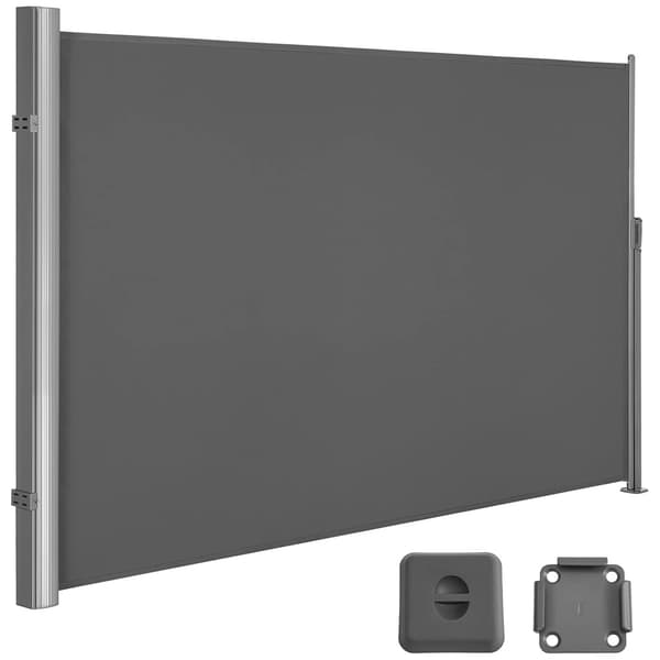 Udtrækkelig sidemarkise 200×400 cm / afskærmning til terrasse,