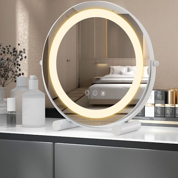 Sminkspegel med LED-belysning – 30 cm