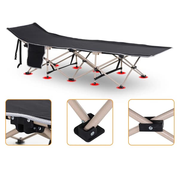 Sammenklappelig campingseng 190 cm / feltseng med bæretaske / b