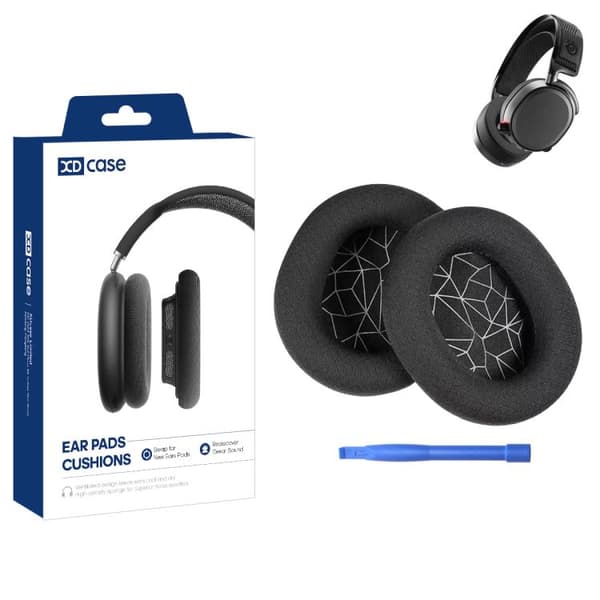 Mesh-ørepuder til SteelSeries Arctis 1/3/5/7/9/Pro - Svart/vit