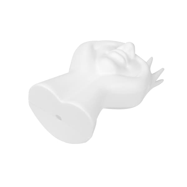 Sminkborsthållare med skulptural form – Vit