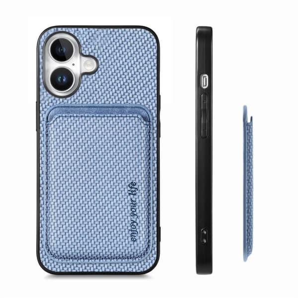 Bagcover med magnetisk kortholder til iPhone 17 - Blå