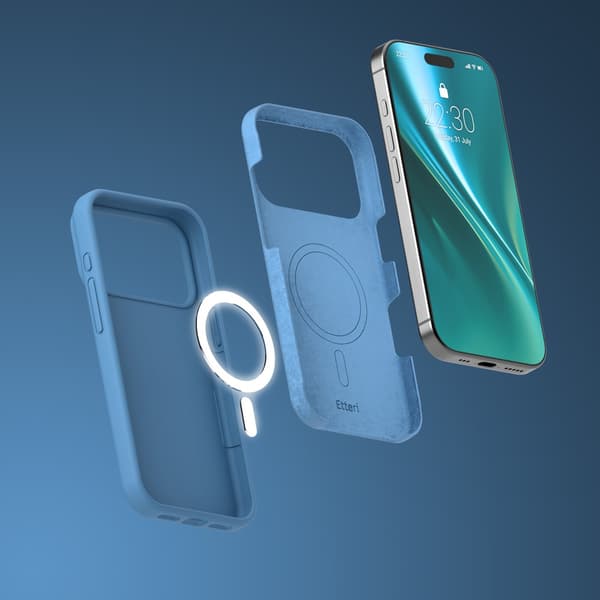 Etteri MagSafe-silikoneetui til iPhone 17/18 Pro Max – Mørkeblå