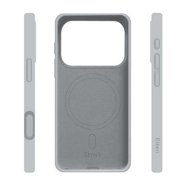 Etteri silikone MagSafe-etui i sølv til iPhone 17/18 Pro / Sili