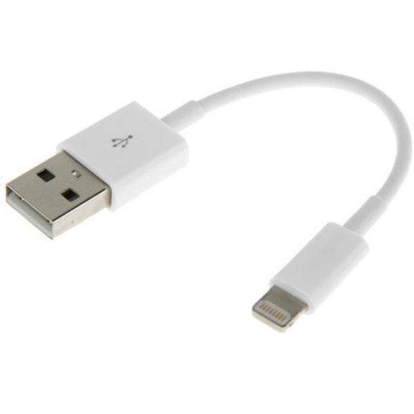 Kort opladningskabel til iPhone - 13 cm Lightning til USB