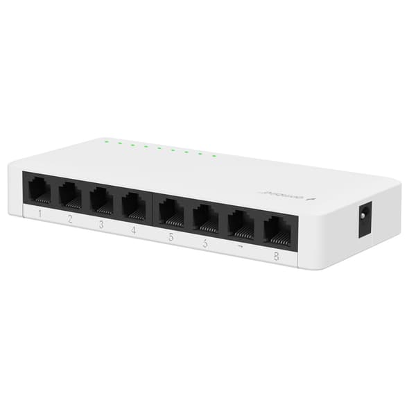 8-ports netværksswitch 10/100/1000 Mbps / Gigabit-switch med 8