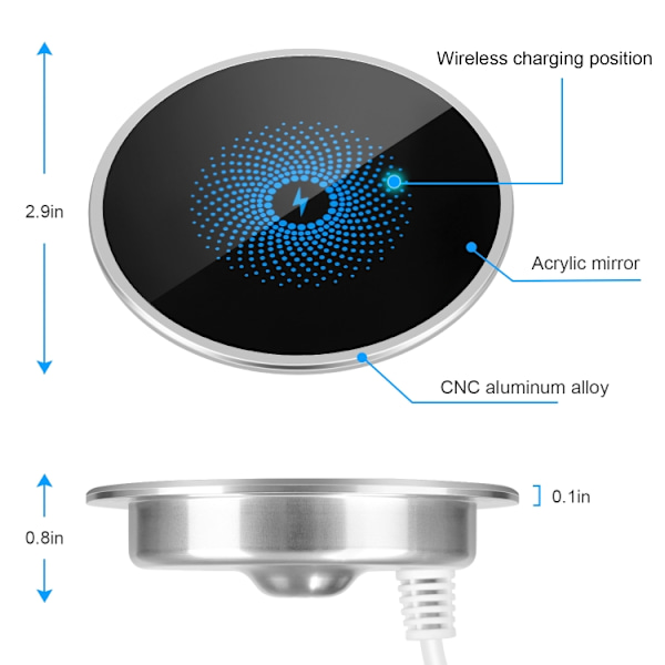 Ultra-tunn trådlös laddare för mobilen