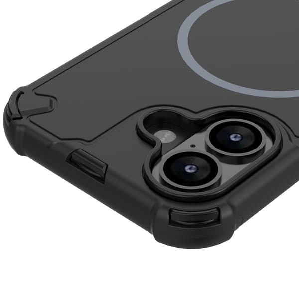 Skyddsskal med MagSafe till iPhone 16 / Robust mobilskal - Svart