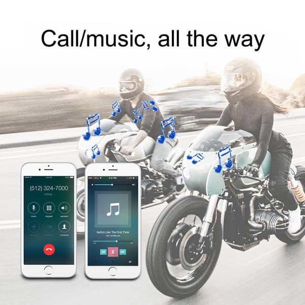 Bluetooth-headset med Siri-understøttelse til motorcykelhjelme