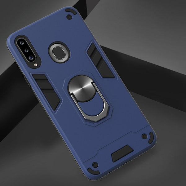 Samsung Galaxy A20s - Ring Skal - Mörk Blå DarkBlue Mörk Blå