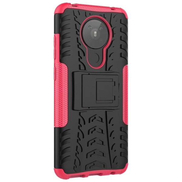Nokia 5.3 - Ultimata Stöttåliga Skalet med Stöd - Rosa Pink Rosa