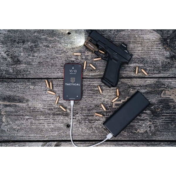 Tactical 1m 15W 3A USB-C/USB-C Laddkabel Smooth Vit