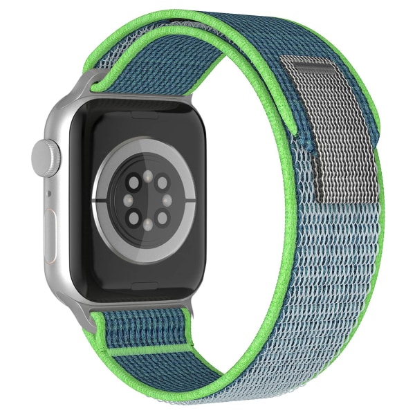 Apple Watch 38/40/41 mm Armband Nylon Trail Loop Blå/Grön