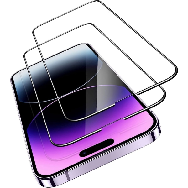 2-Pack iPhone 15 Heltäckande Skärmskydd i Härdat Glas