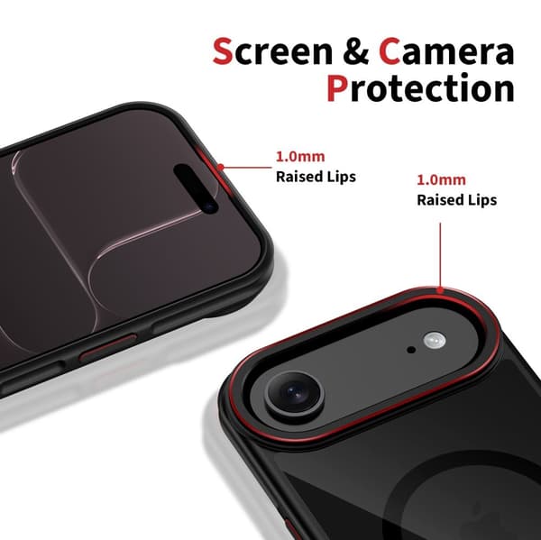 Tech-Protect iPhone Air Skal MagSafe MagHybrid Svart/Röd