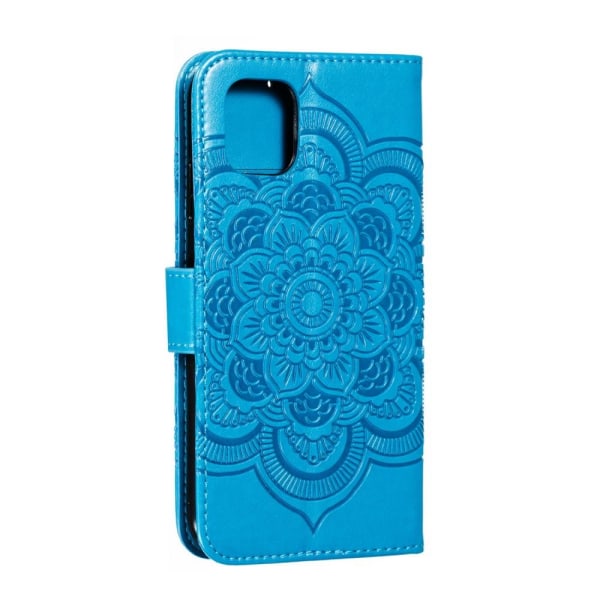 iPhone 11 - Sun Mandala Plånboksfodral - Blå Blue Blå