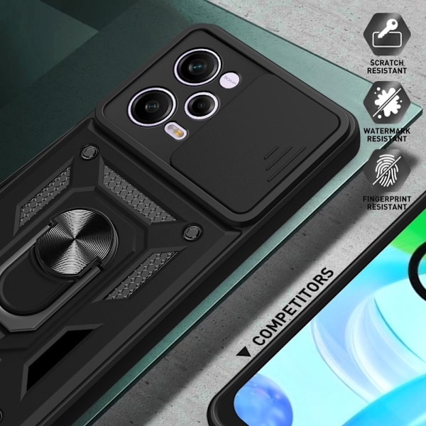 Xiaomi Redmi Note 12 Pro 5G Skal CamShield Ring Hybrid Silver