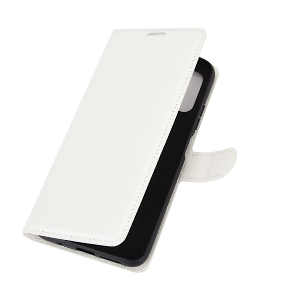 Xiaomi Redmi 9T - Litchi Läder Fodral - Vit White Vit