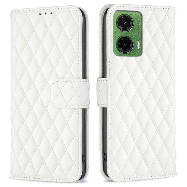 Motorola Moto G35 5G Fodral Diamond Läder Vit