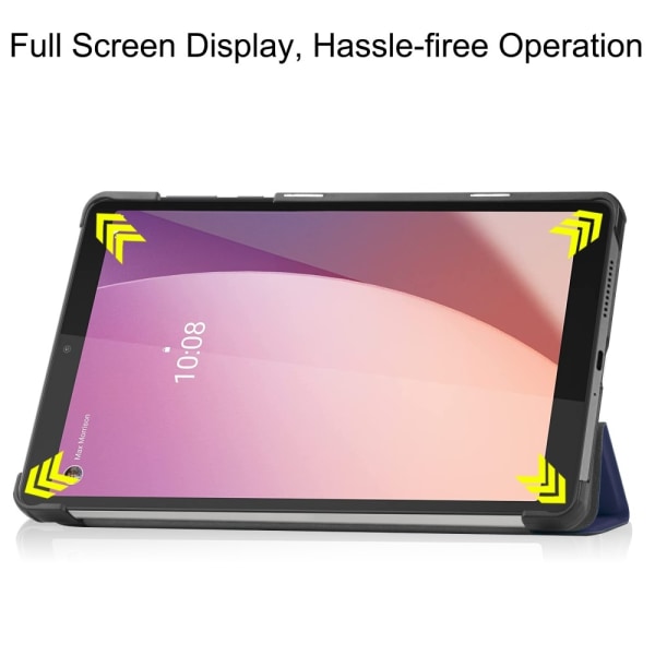 Lenovo Tab M8 (Gen 4) Fodral Tri-Fold Läder Blå