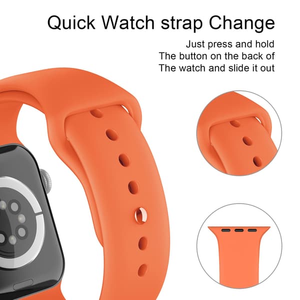 Apple Watch 38/40/41/42 mm Silikon Armband (M/L) Orange
