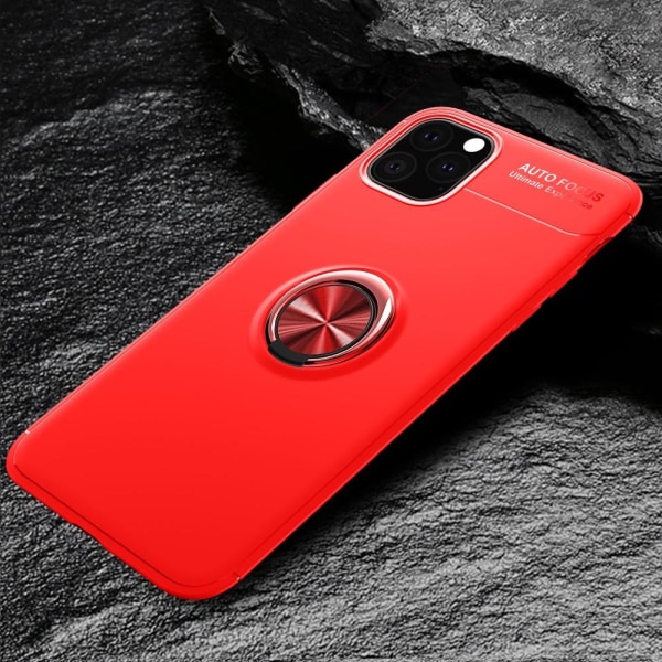iPhone 11 - Ring Skal - Funkar med magnethållare - Röd Red Röd