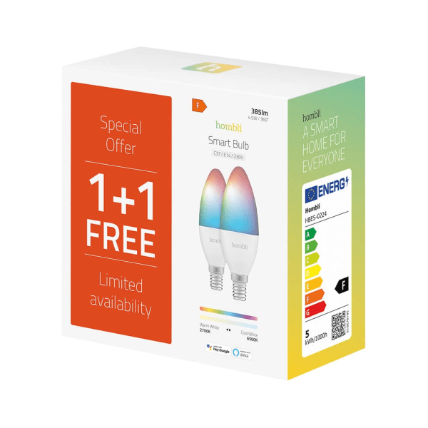 Hombli Smart Lampa E14 RGB Promo 2-Pack CCT