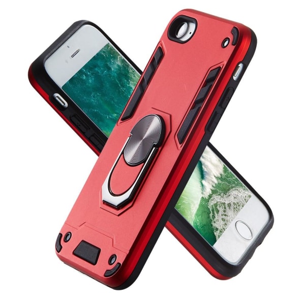 iPhone 7/8/SE (2020/2022) - Hybrid Armor Ring Skal - Röd Red Röd