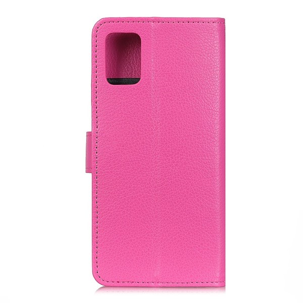 Samsung Galaxy A72 - Litchi Läder Fodral - Rosa Pink Rosa