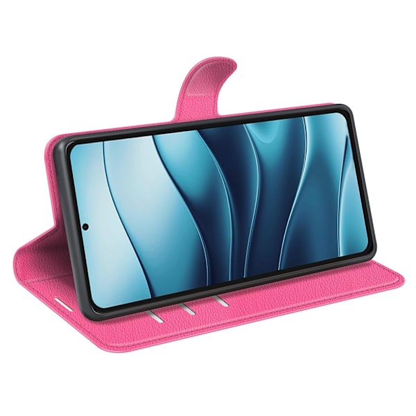 Xiaomi Redmi Note 14 5G Fodral Litchi Läder Rosa