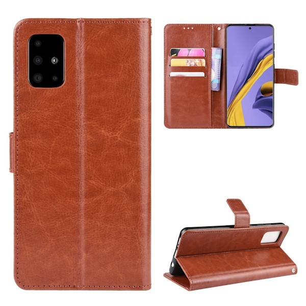 Samsung Galaxy S20 Plus - Crazy Horse Plånboksfodral - Brun Brown Brun