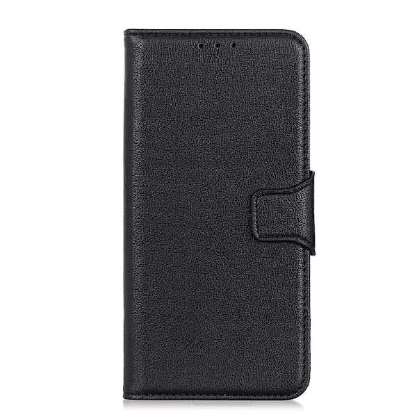 iPhone 12 Pro Max - Litchi Fodral - Svart Black Svart