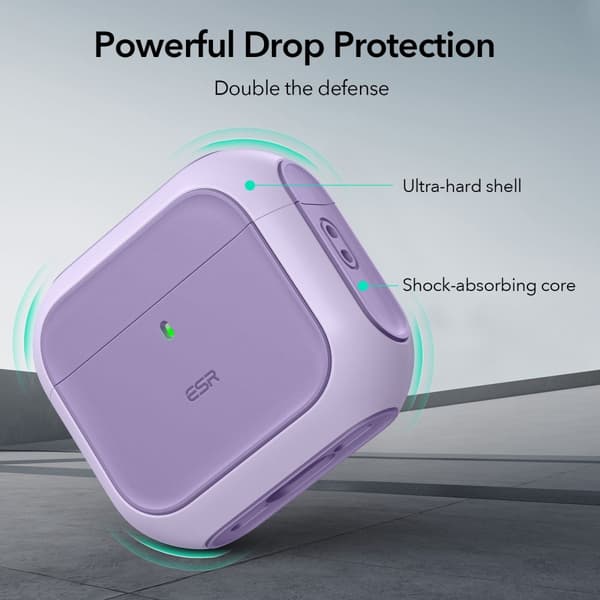 ESR AirPods 4 Skal MagSafe Orbit HaloLock Lila