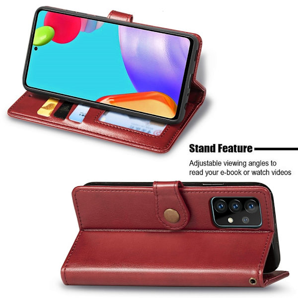 Samsung Galaxy A72 - Solid Plånboksfodral - Röd Red Röd