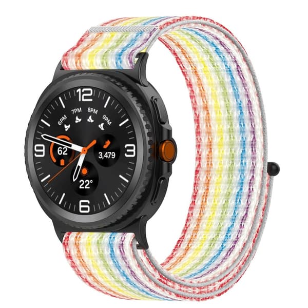 Galaxy Watch 8 46/44/40 mm Armband Nylon Loop Rainbow