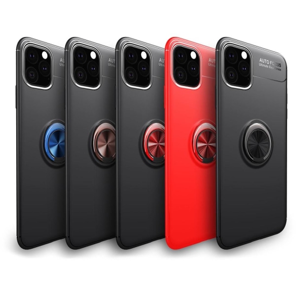 iPhone 11 - Ring Skal - Funkar med magnethållare - Svart/Röd Svart/Röd