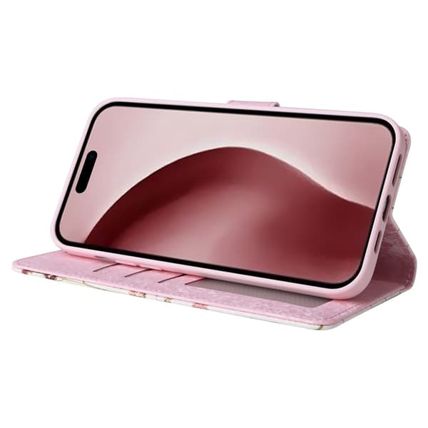 iPhone 16 Pro Fodral RFID Läder Små Blommor